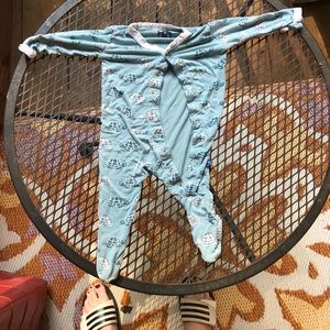 Kickee Pants Footie Pajamas 0-3m Turtle Print